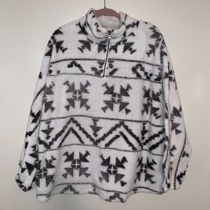 NWOT Sherpa Quarter Zip